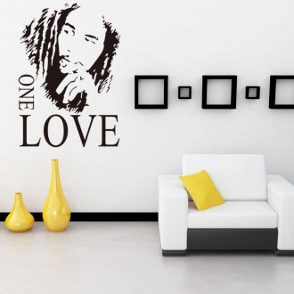 Bob Marley One Love Quote Wall Decal